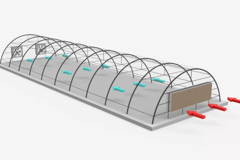 أنظمة التبريد التبخيري لمزارع الدواجن والصوب الزراعية